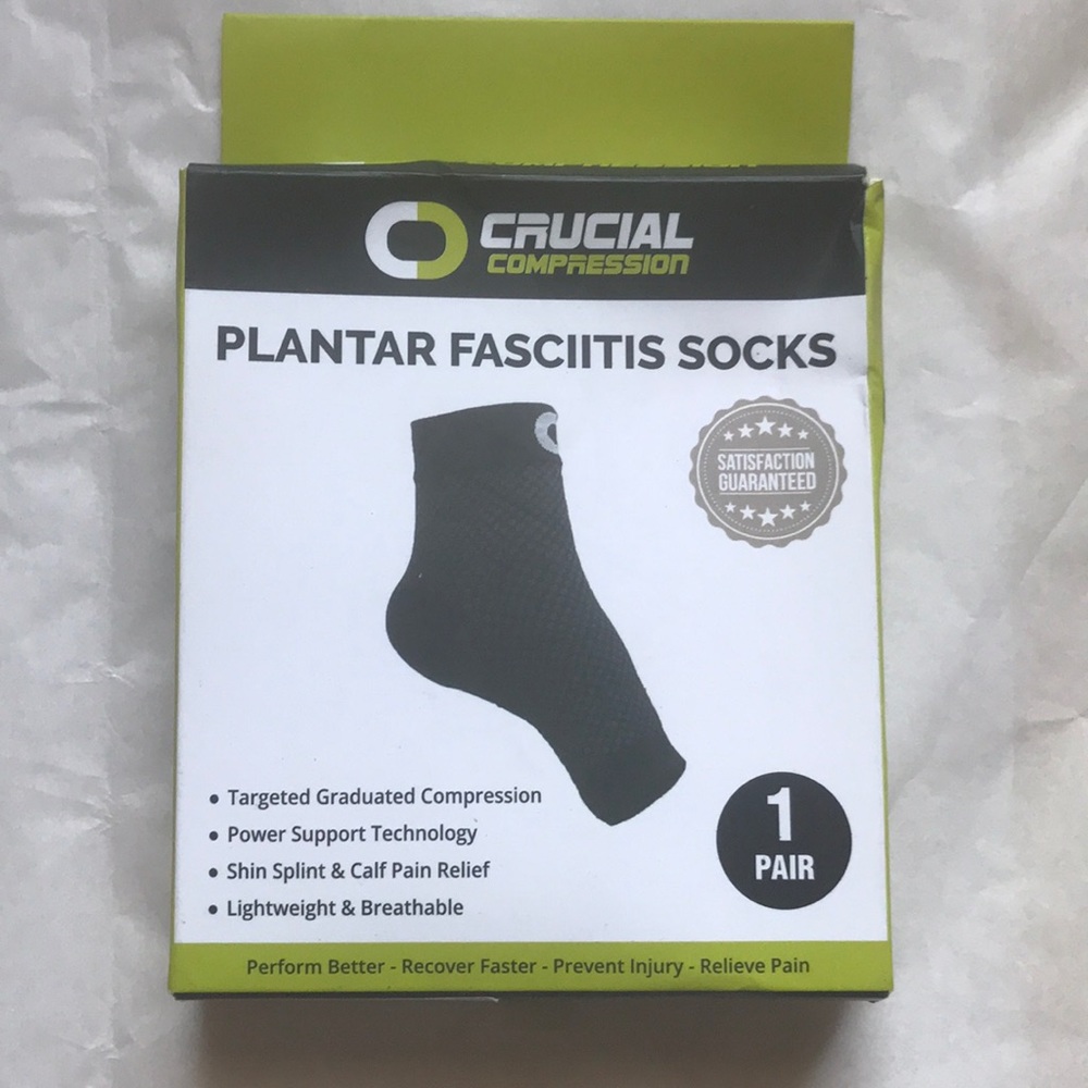 Crucial Compression Plantar Fasciitis Socks New